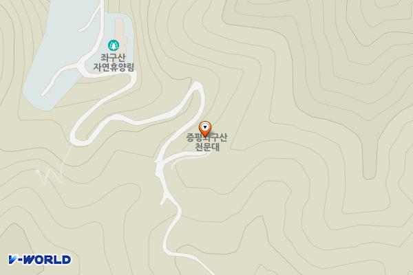 좌구산 천문대 위치 지도 — 충청북도 증평군 증평읍 솟점말길 187