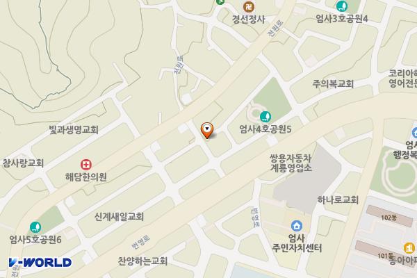 보호수광장 위치 지도 — 충청남도 계룡시 엄사면 엄사리 251-13