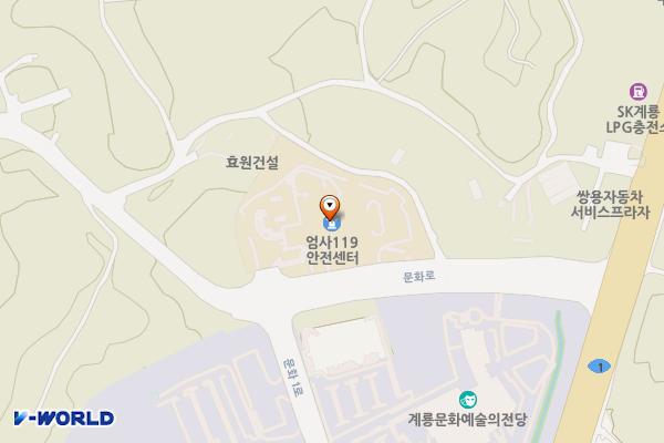 계룡소방서 화장실 위치 지도 — 충청남도 계룡시 엄사면 문화로 32