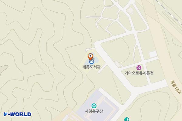 계룡도서관 1층 화장실 위치 지도 — 충남 계룡시 새터산길 27