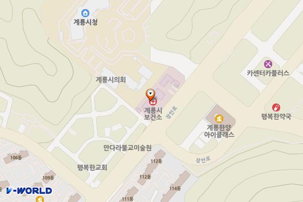 계룡시보건소2층 위치 지도 — 충남 계룡시 장안로 54