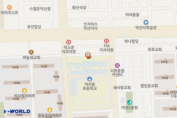영등1동 공영주차장 위치 지도 — 전북특별자치도 익산시 영등동 859