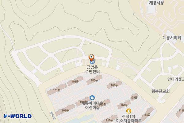 금암동주민센터 3층 화장실 위치 지도 — 충청남도 계룡시 장안1길 28