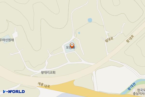 모원재 위치 지도 — 충청남도 계룡시 두마면 왕대2길 6-10