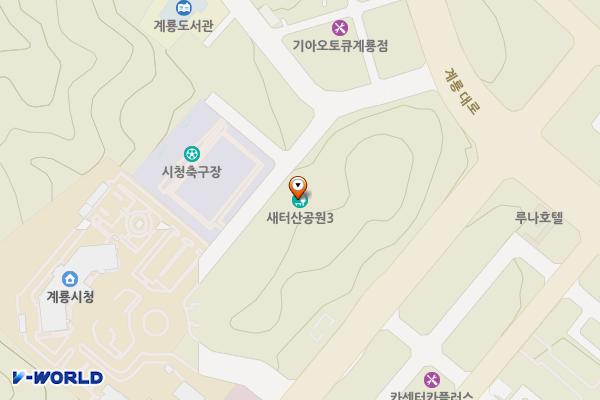 새터산공원 공중화장실 위치 지도 — 충청남도 계룡시 새터산길 11, 새터산공중화장실 (금암동)