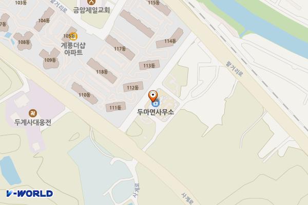 두마면사무소 지하1층 화장실 위치 지도 — 충청남도 계룡시 팥거리2길 14