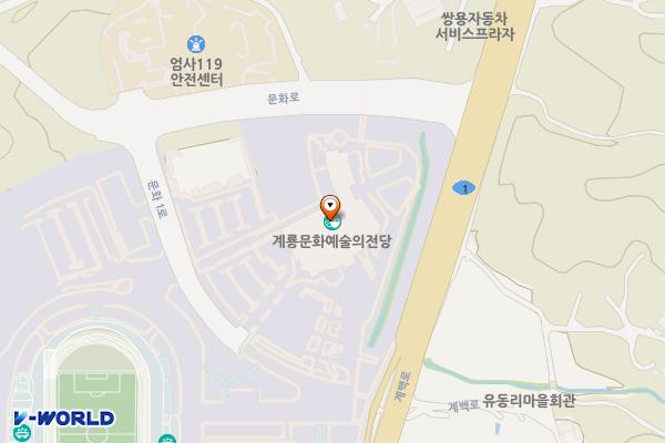 종합체육단지 화장실 위치 지도 — 충남 계룡시 엄사면 문화1로 13