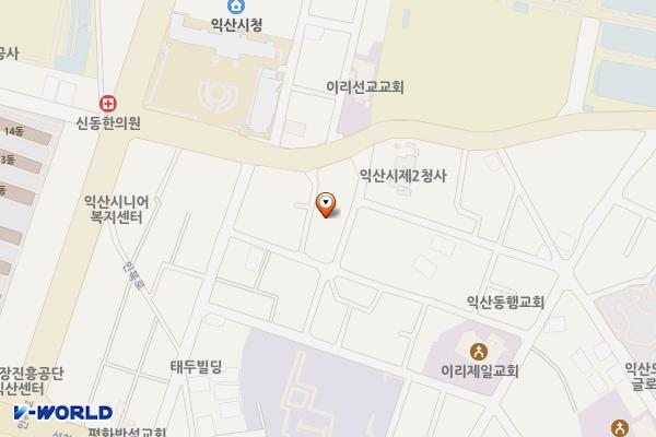 익산시청 제2주차장 위치 지도 — 전북특별자치도 익산시 남중동 86-80