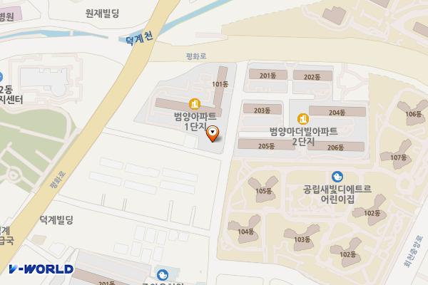 범양제1공원A 공중화장실 위치 지도 — 경기도 양주시 덕계동 445-6