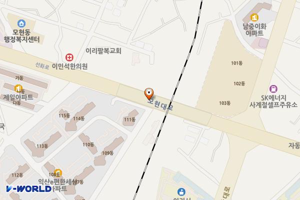 모현대교 밑 공영주차장 위치 지도 — 전북특별자치도 익산시 모현동1가 188-2(모현대교 밑)