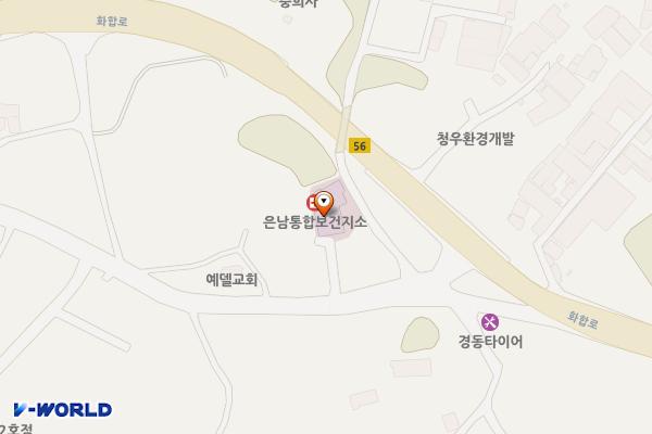 은남통합보건지소 화장실 위치 지도 — 경기도 양주시 남면 화합로610번길 161-13 (상수리)