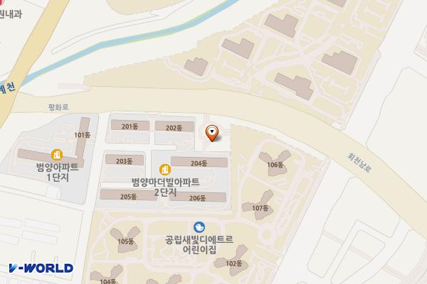 범양제2공원B 공중화장실 위치 지도 — 경기도 양주시 덕계동 436-10