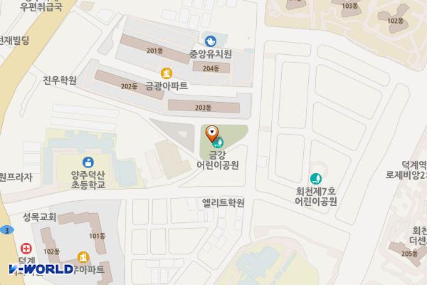 금광어린이공원 공중화장실 위치 지도 — 경기도 양주시 덕계동 425-9