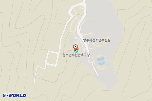 양주시청소년수련원 본관 화장실 위치 지도 — 경기도 양주시 평화로1475번길 623 (덕계동)