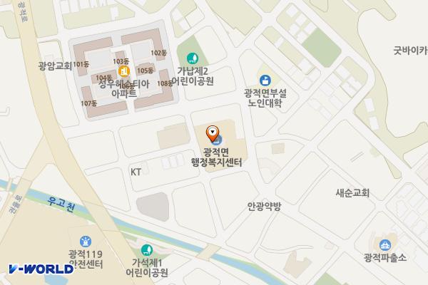 광적면 행정복지센터 화장실 위치 지도 — 경기도 양주시 광적면 가래비길 93 (가납리)