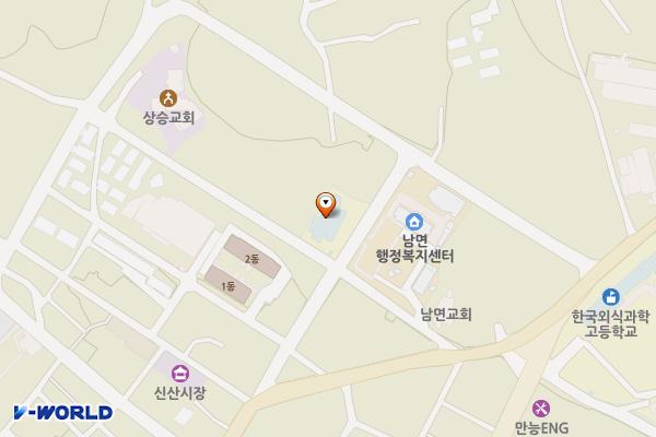 남면도서관 화장실 위치 지도 — 경기도 양주시 남면 개나리17길 24 (신산리)