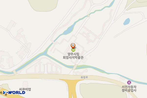 양주시립회암사지박물관 위치 지도 — 경기도 양주시 회암사길 11 (율정동)