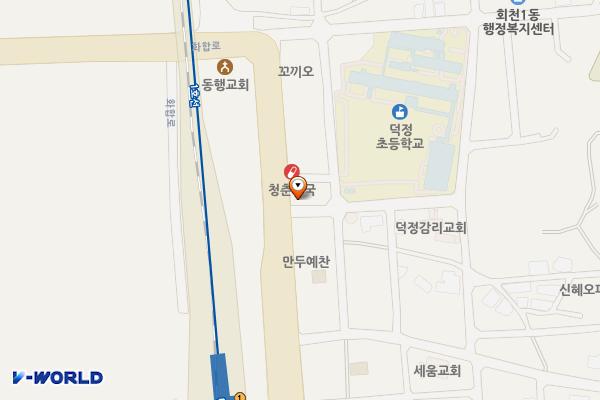 양주시보훈회관 화장실 위치 지도 — 경기도 양주시 화합로 1341 (덕정동)