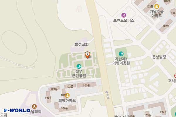 석우근린공원 위치 지도 — 경기도 양주시 광적면 광적로 95 (석우리)