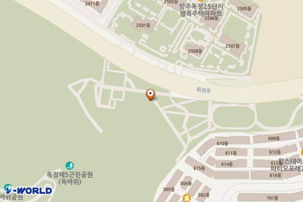 독바위공원 야외무대 위치 지도 — 경기도 양주시 회천로 203 (옥정동)