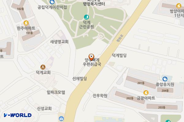 양주덕계동우편취급국 화장실 위치 지도 — 경기도 양주시 평화로 1445 (덕계동)