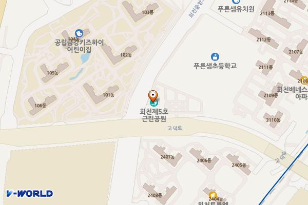 회천 제5근린공원 위치 지도 — 경기도 양주시 회천중앙로 174 (덕계동)