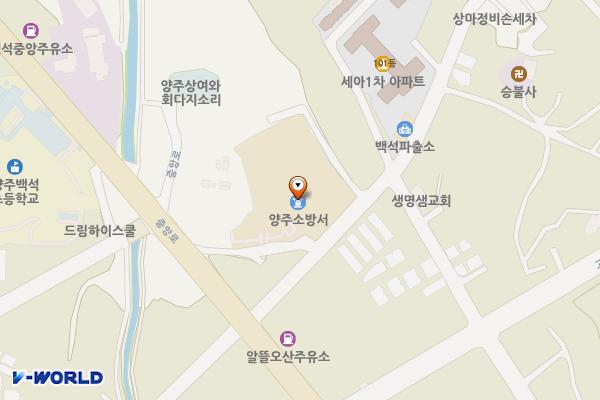 백석119안전센터 화장실 위치 지도 — 경기도 양주시 백석읍 꿈나무로 156 (오산리)
