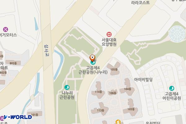 고읍제4근린공원 공중화장실 위치 지도 — 경기도 양주시 고읍남로 46(광사동)
