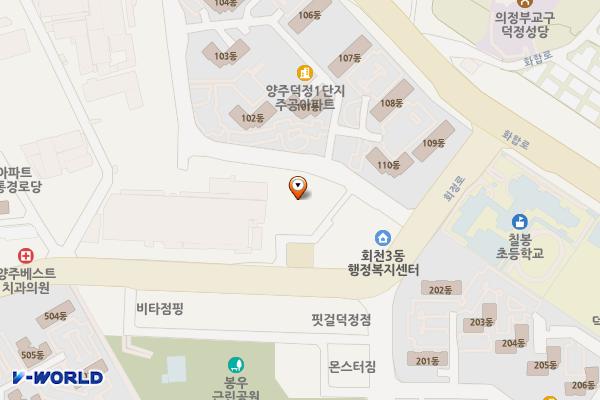 양주체육복지센터 로비 화장실 위치 지도 — 경기도 양주시 화합로1426번길 90 (덕정동)
