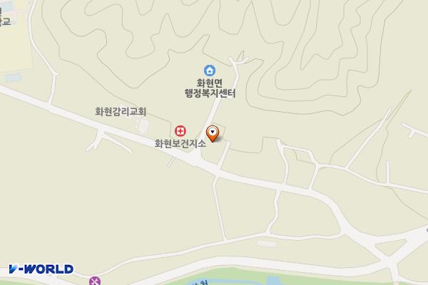 화현생활체육센터 1층 위치 지도 — 경기도 포천시 화현면 달인동로1길 59, 화현생활체육센터
