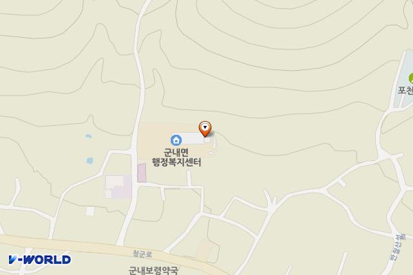군내면사무소 1층 위치 지도 — 경기도 포천시 군내면 청군로3290번길 16