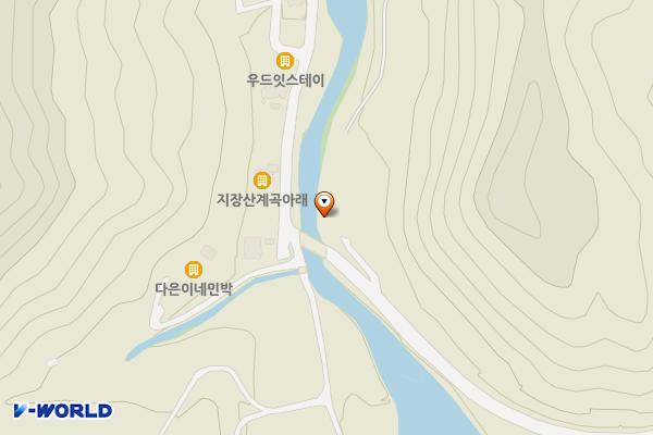 지장산계곡 제1주차장 위치 지도 — 경기도 포천시 관인면 지장산길 124