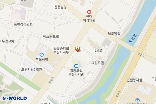 사)포천시종합자원봉사센터 위치 지도 — 경기도 포천시 신읍동 33-4