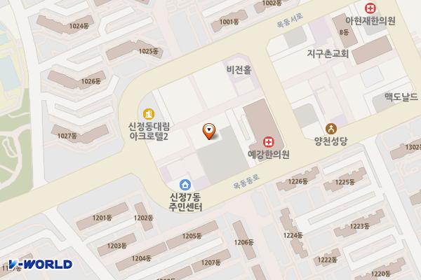 신정7동 한사랑교회 앞 위치 지도 — 서울특별시 양천구 신정동 324-11