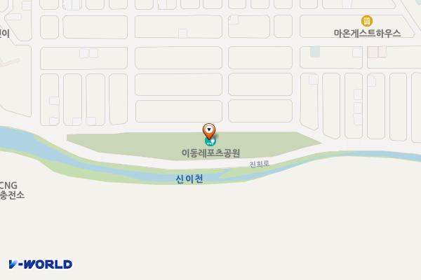 이동레포츠공원 내 위치 지도 — 경상남도 창원시 진해구 충장로468번길 47, 공중화장실 (이동)