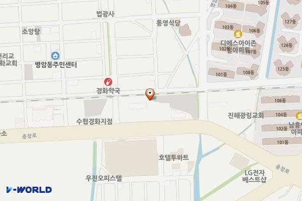 경화시장 공영주차장 위치 지도 — 경상남도 창원시 진해구 병암로7번길 9, 공중화장실 (경화동)