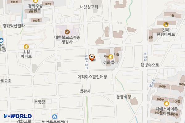 철물점 골목 위치 지도 — 경상남도 창원시 진해구 경화시장로 32-3 (경화동)