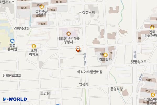 경화어시장 위치 지도 — 경상남도 창원시 진해구 경화시장로 35 (경화동)
