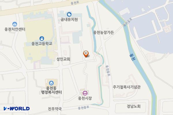 진해웅천동 우체국 위치 지도 — 경상남도 창원시 진해구 웅천중로66번길 9, 웅천우체국 (성내동)