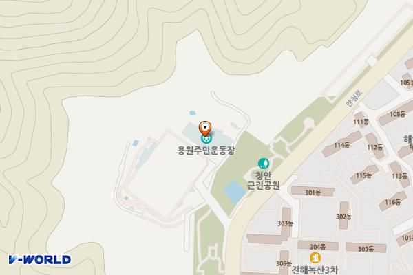 용원국민체육센터 위치 지도 — 경상남도창원시진해구안청로95(청안동)