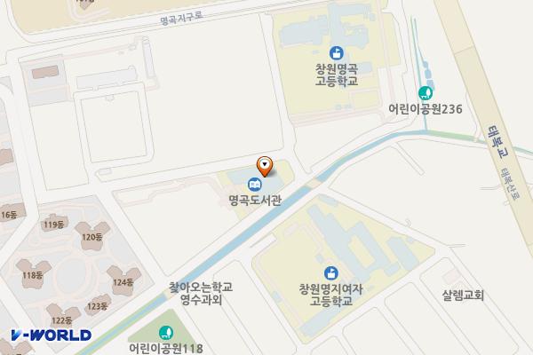 명곡도서관 위치 지도 — 경상남도의창구서곡길21,명곡도서관(명서동)