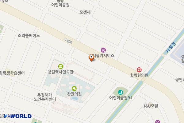 창원사림동우체국 위치 지도 — 경상남도의창구사림로94,창원사림동우체국(사림동)