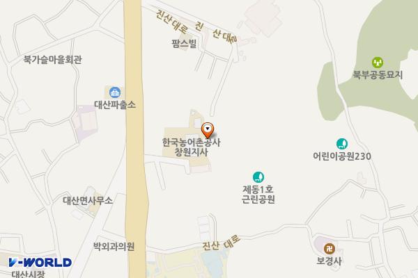 한국농어촌공사 창원지사 위치 지도 — 경상남도창원시의창구대산면진산대로430-51(제동리)