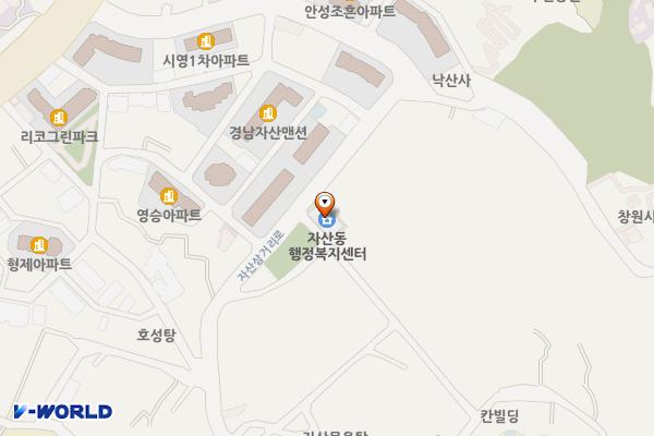 자산동주민센터 위치 지도 — 경상남도마산합포구자산동5길1자산동주민센터