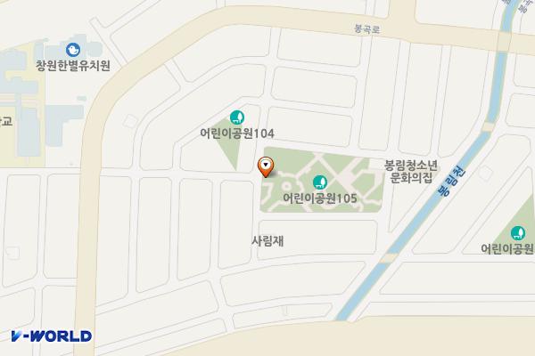 봉곡중앙어린이공원 위치 지도 — 경상남도 창원시 의창구 봉곡로54번길 17, 공중화장실 (봉곡동)