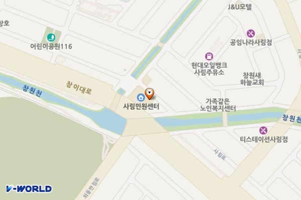 사림민원센터 위치 지도 — 경상남도 창원시 의창구 창이대로 415, 사림민원센터 (사림동)
