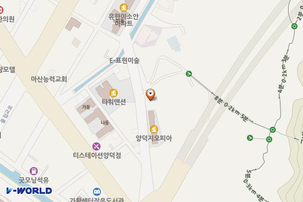 팔용산 체육공원 위치 지도 — 경상남도 창원시 마산회원구 양덕동 산 13-3