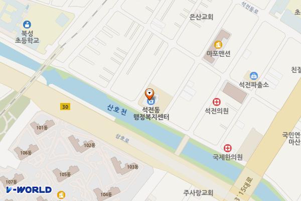 석전동행정복지센터 화장실 위치 지도 — 경상남도 창원시 마산회원구 석전동4길 52, 석전동행정복지센터 (석전동)