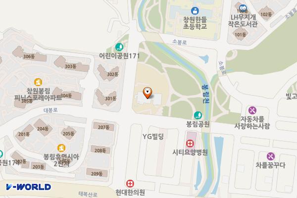 봉림동주민센터 위치 지도 — 경상남도 창원시 의창구 대봉로26번길 5, 봉림동 행정복지센터 (봉림동)