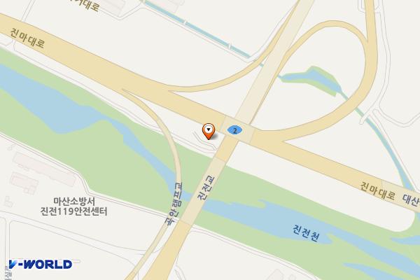 진전교 옆 위치 지도 — 경상남도 창원시 마산합포구 진전면 삼진의거대로 35